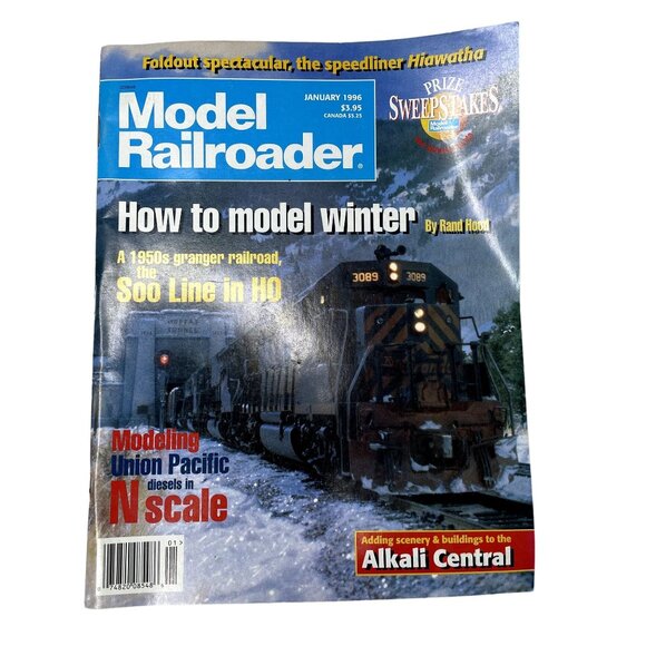 Model Railroader Magazine Back Issue u January 1996 Vol 63 No 1  Foldout Sp0eedl - Picture 1 of 12